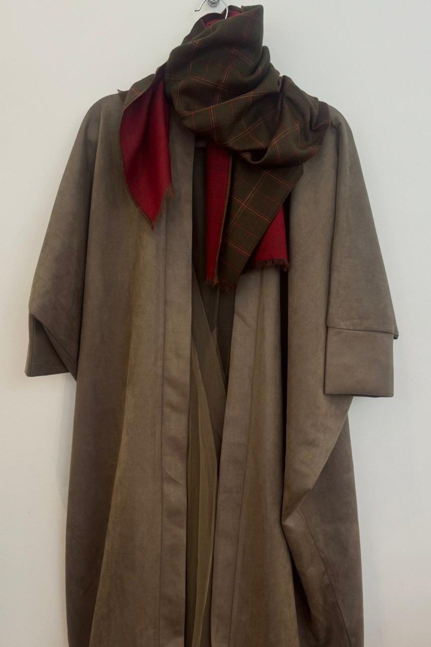 Double Faced Olive Cashmere Shawl