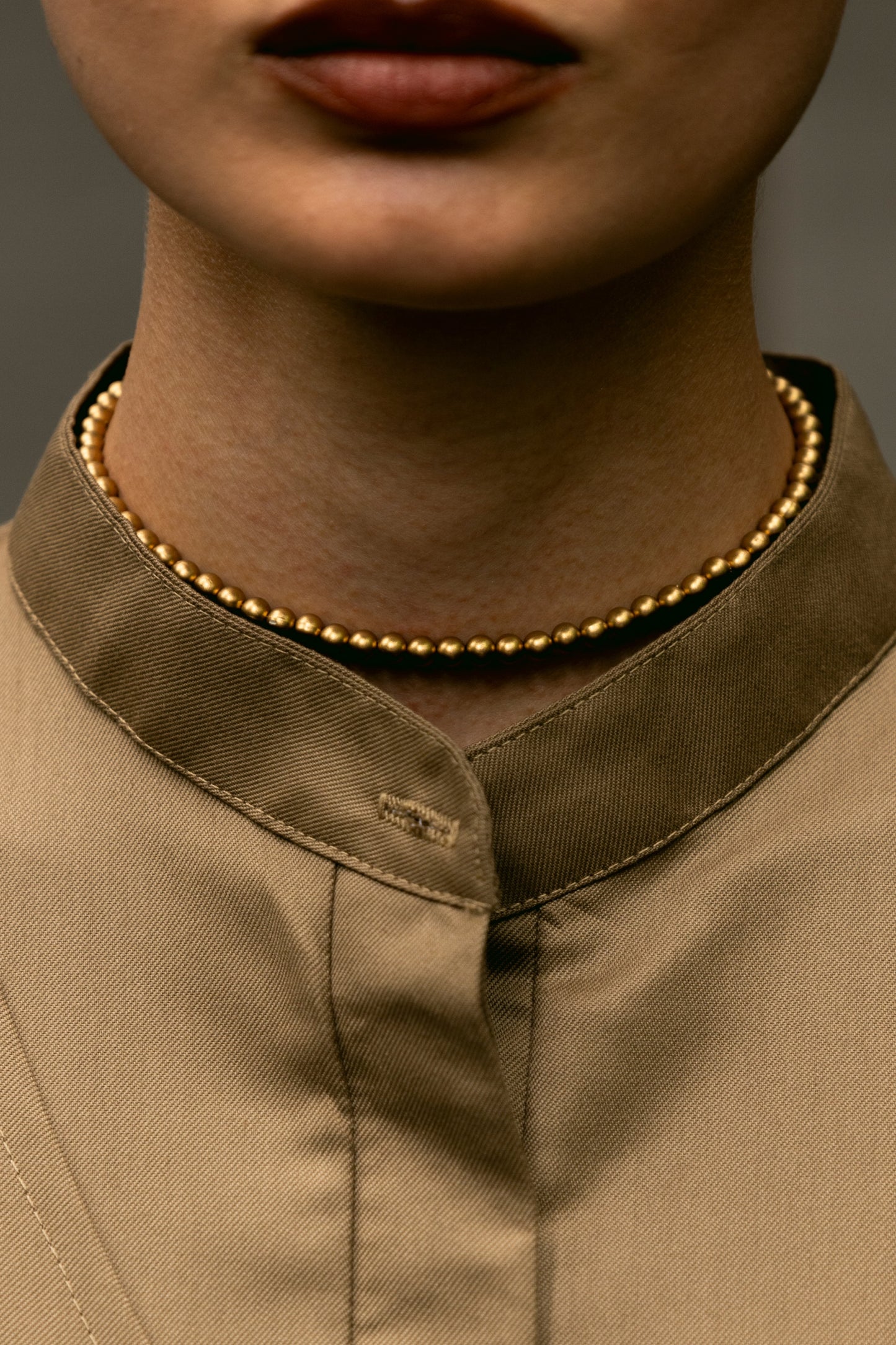 Beaded Gold Necklace