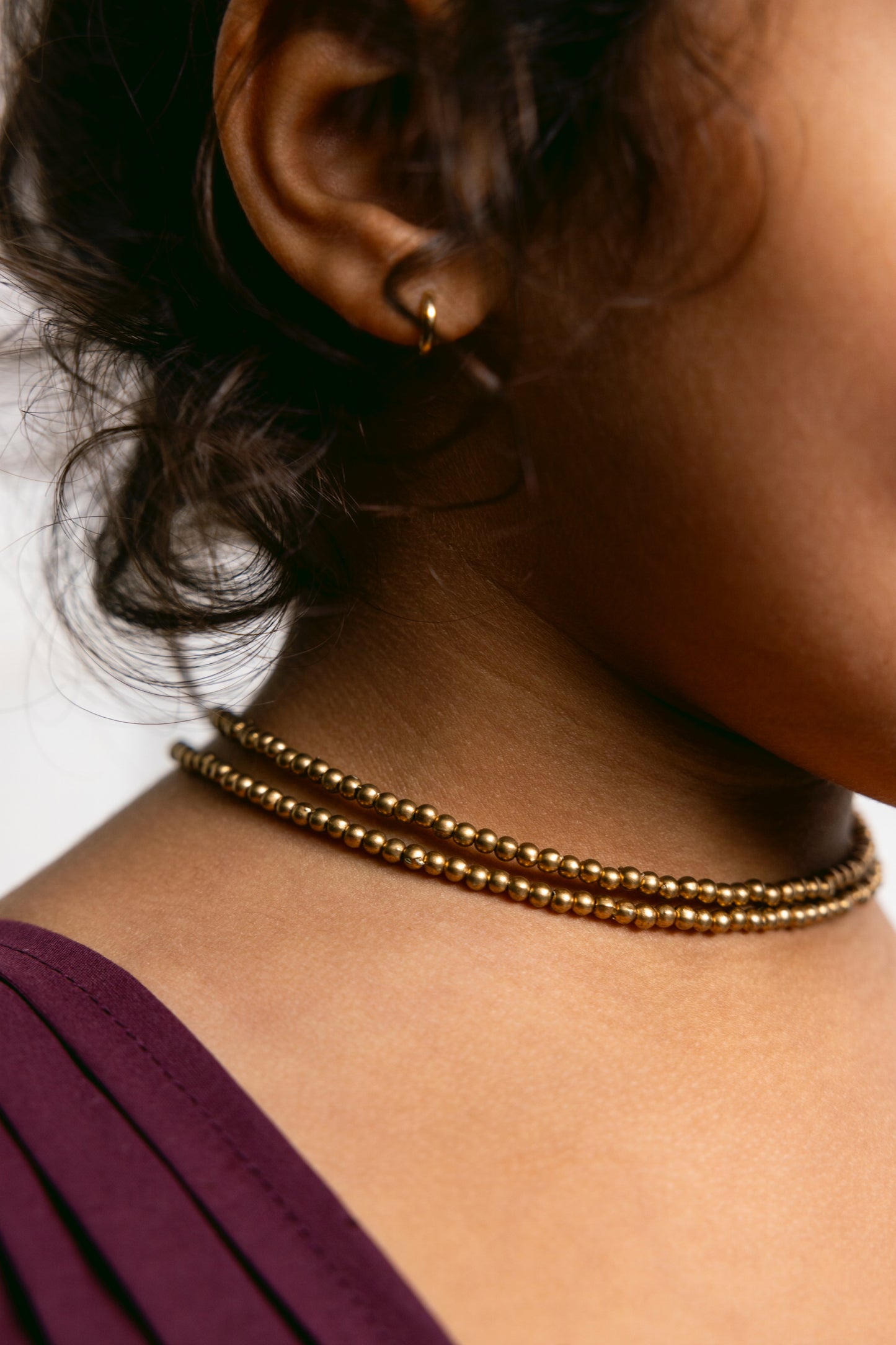 Double Beaded Gold Necklace.