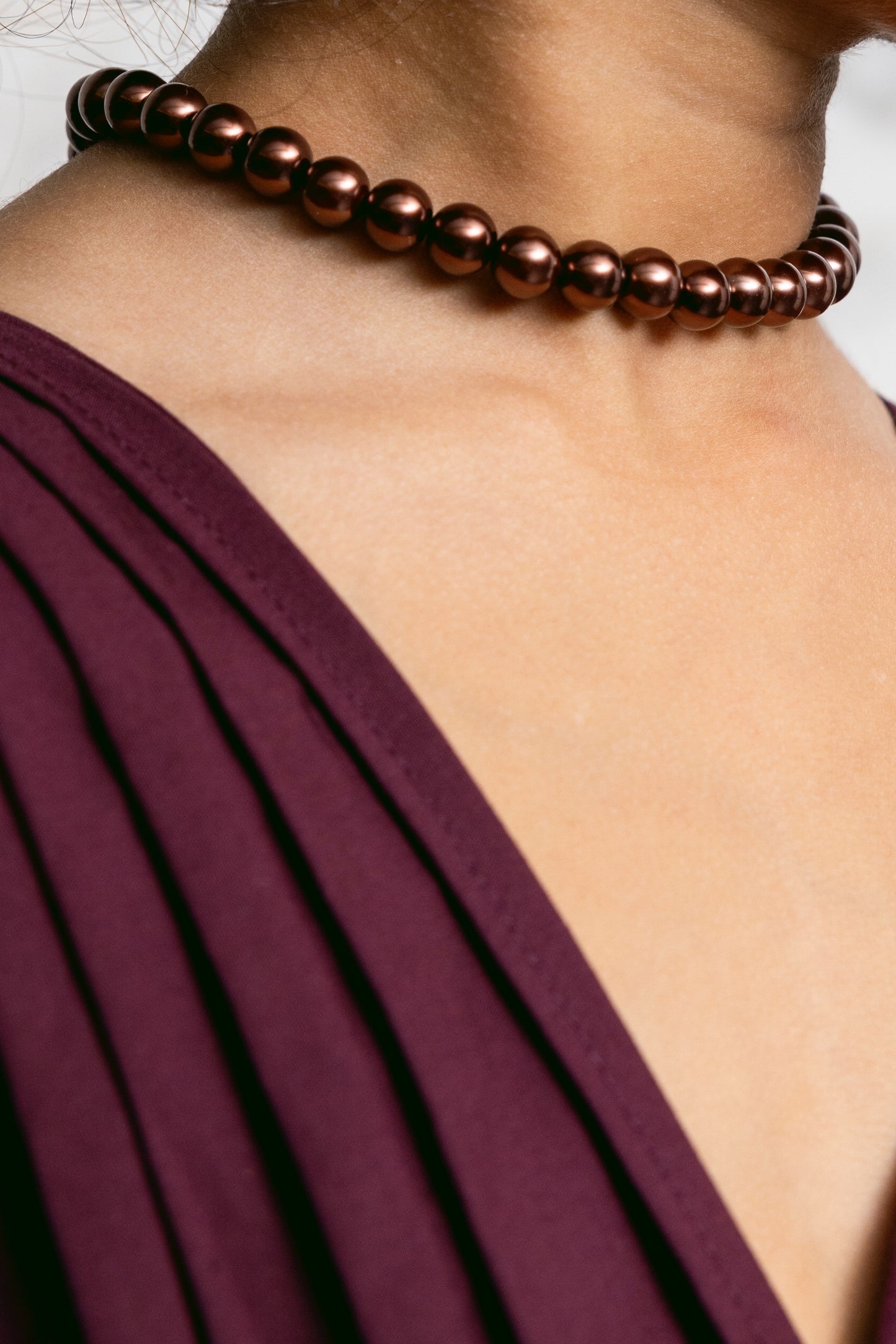 Beaded Brown Necklace.