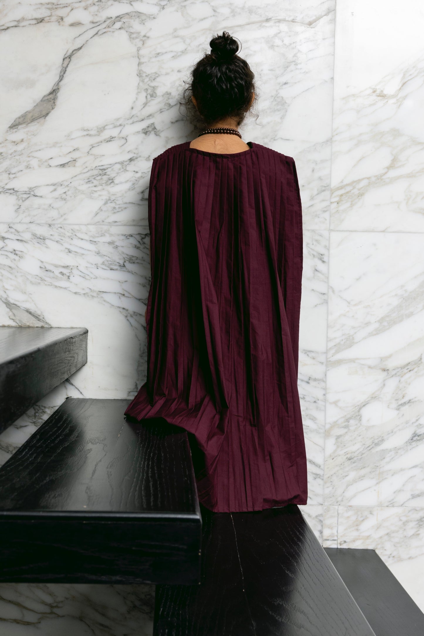 Plum Plisse Kaftan