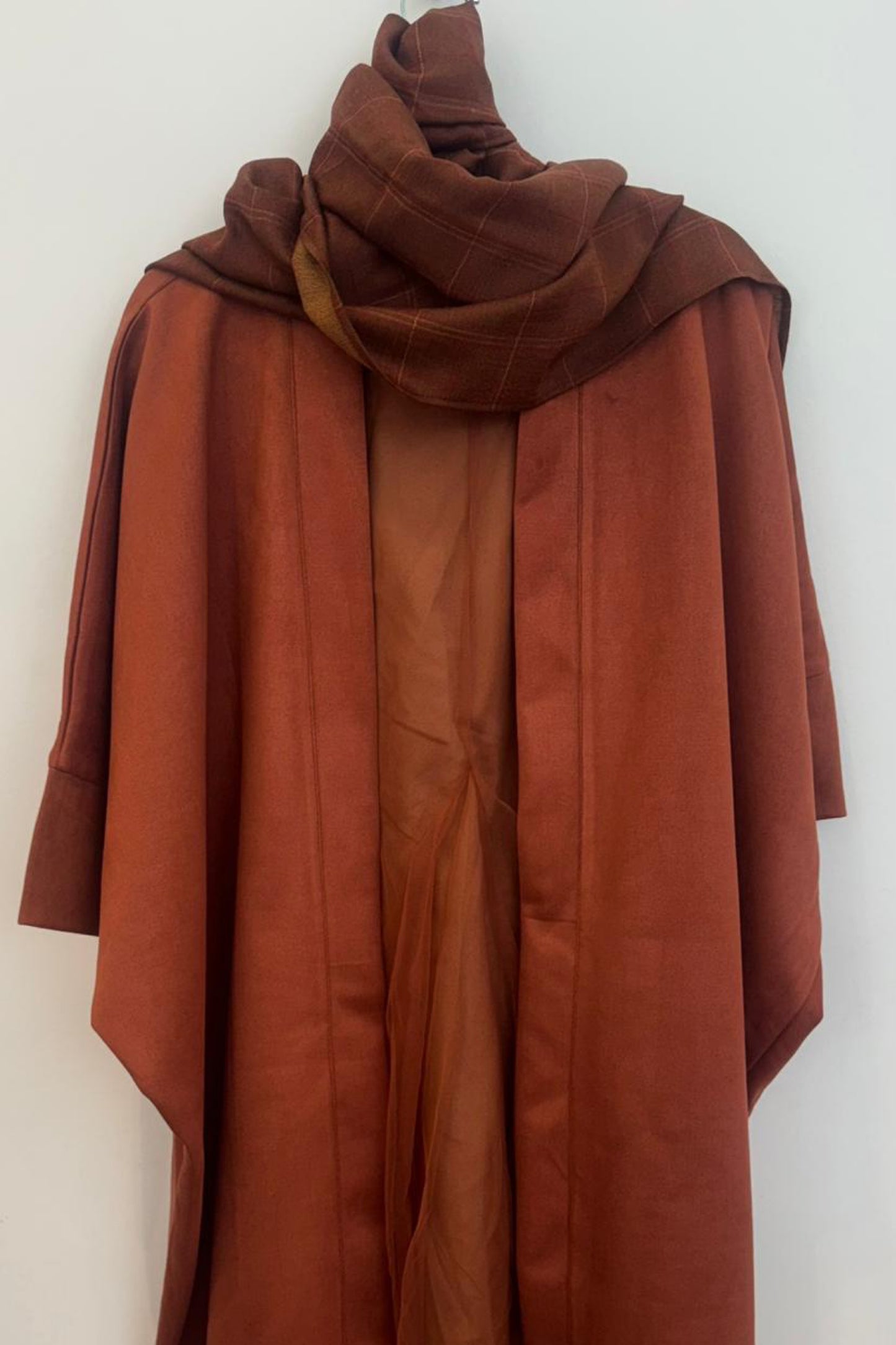 Double Faced Brick Cashmere Shawl