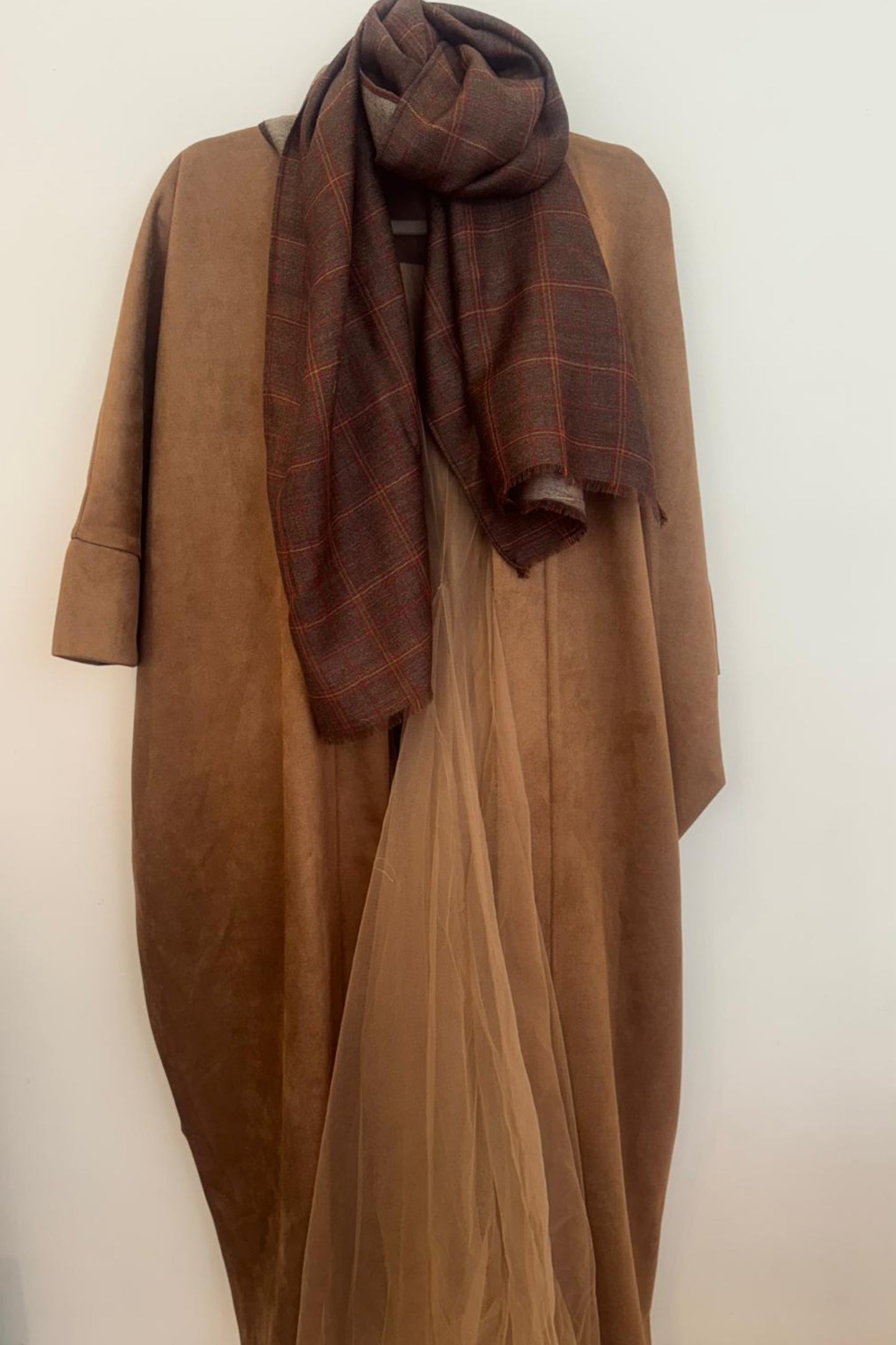 Double Faced Brown Cashmere Shawl