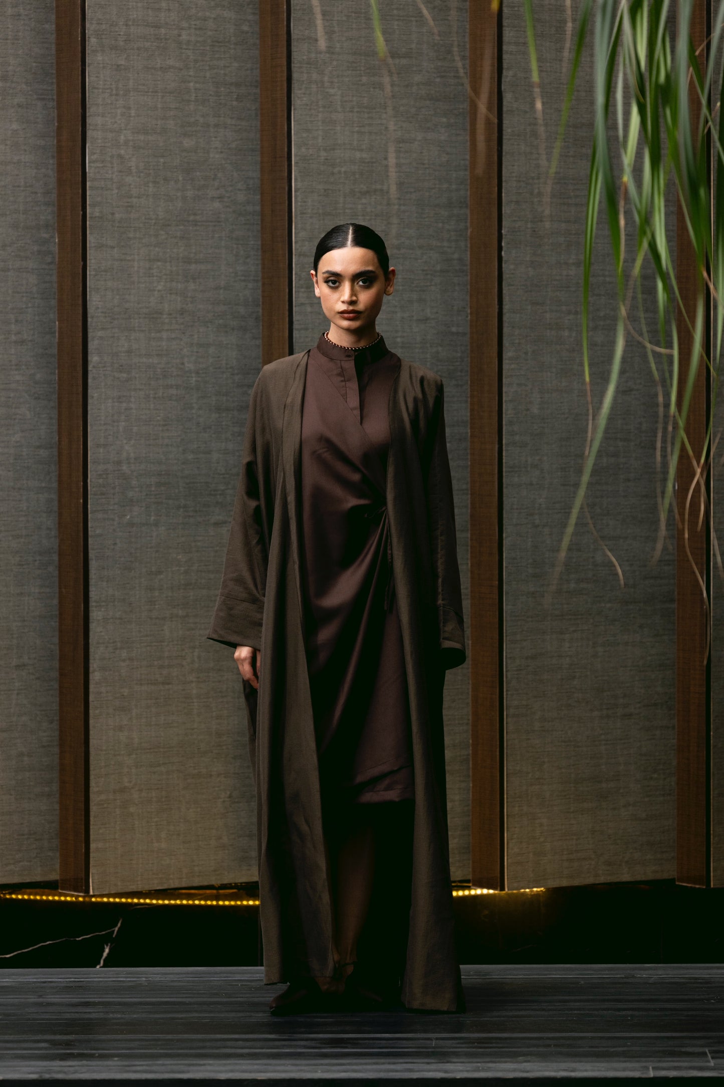 Dark Brown Wrap Dishdasha
