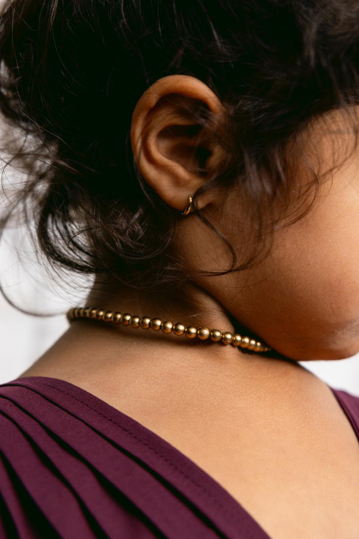 Beaded Gold Necklace.