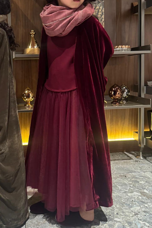 Velvet Maroon Kaftan