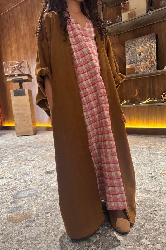 Checked Pink Kaftan
