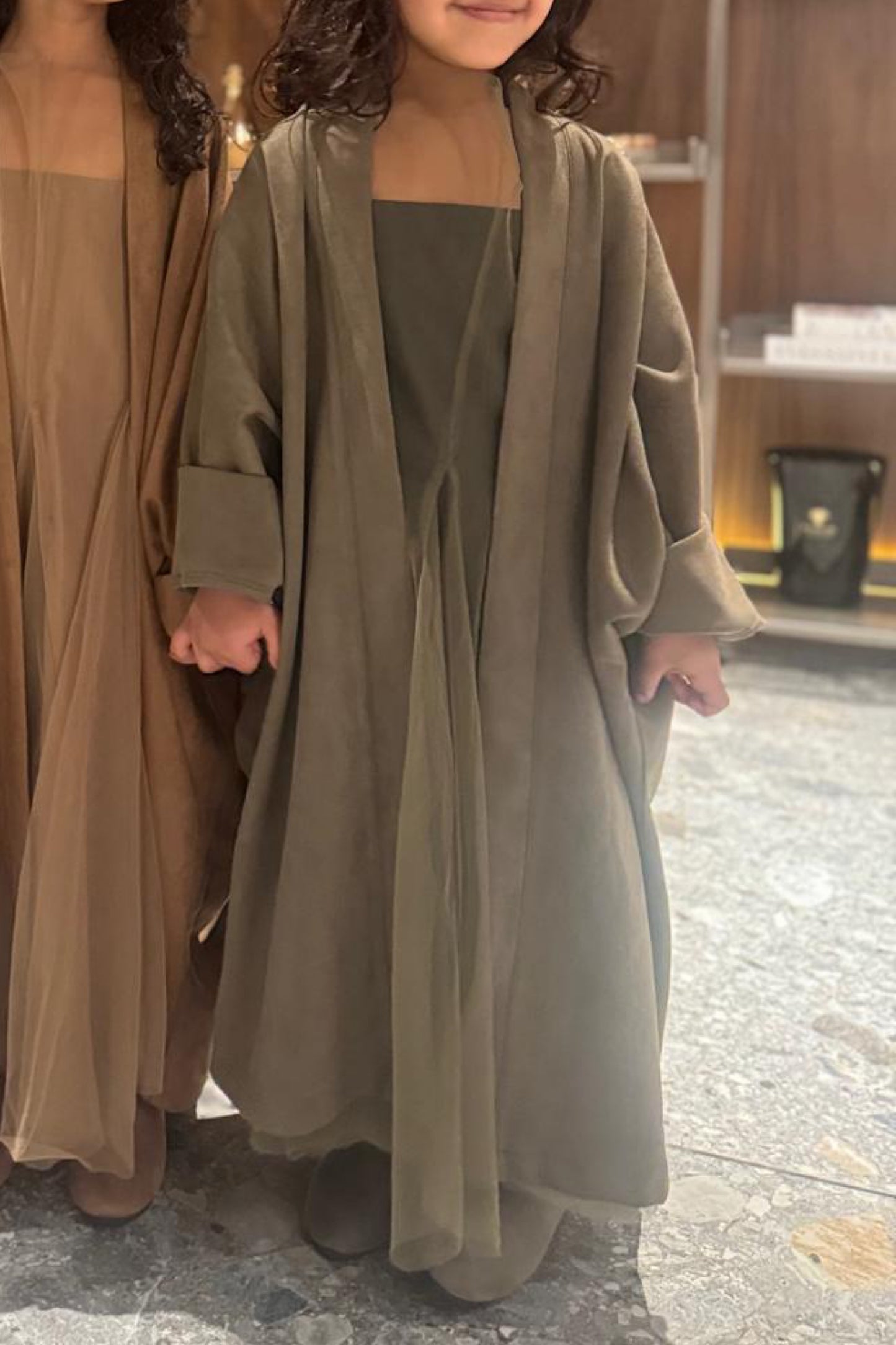 Suede Khaki Kaftan