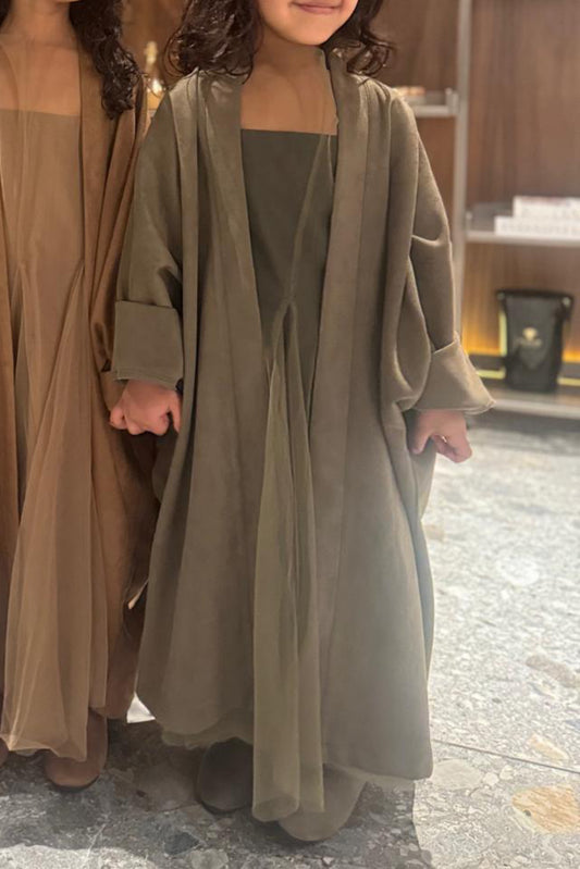 Suede Khaki Kaftan