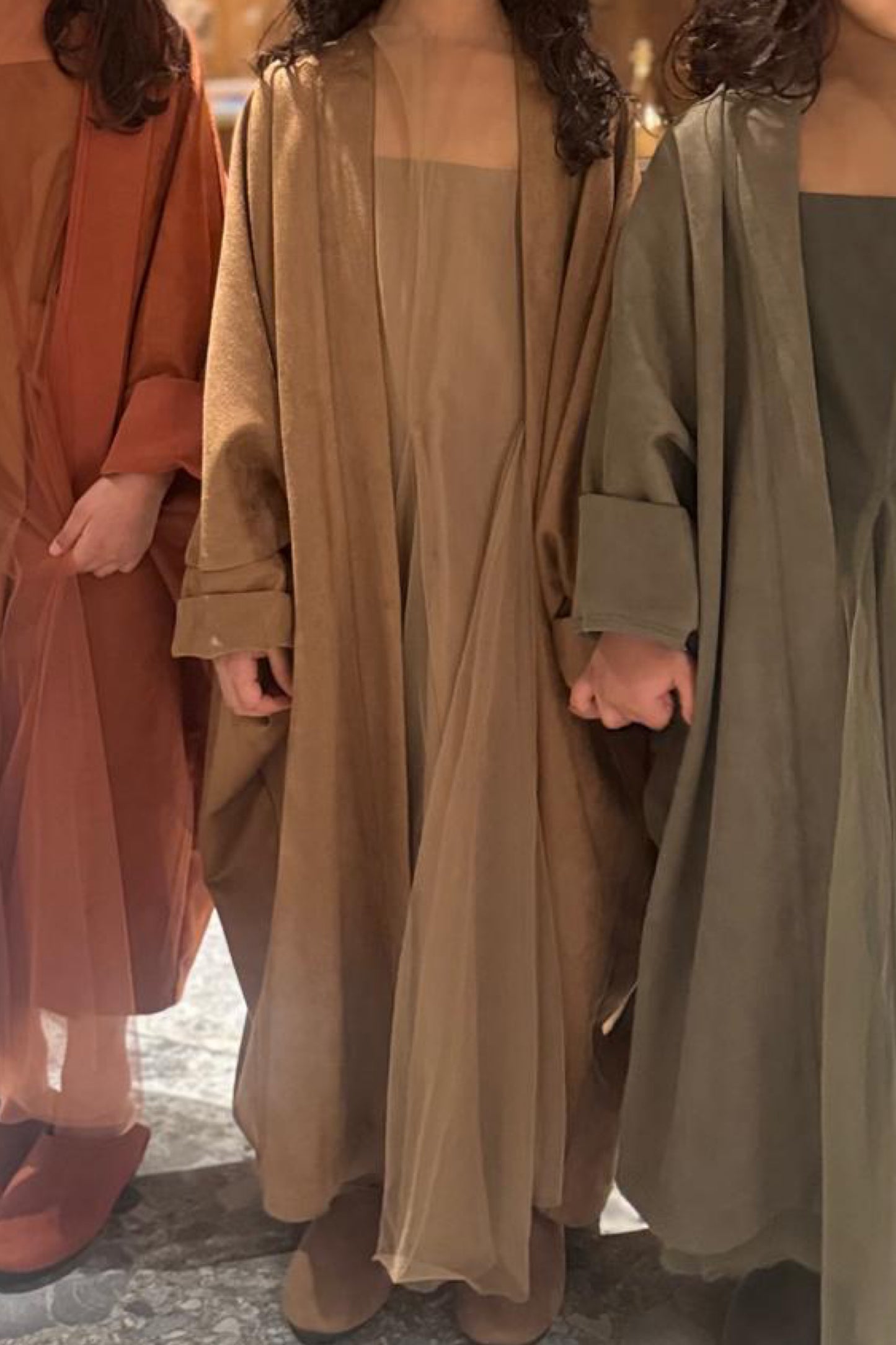 Suede Beige Kaftan