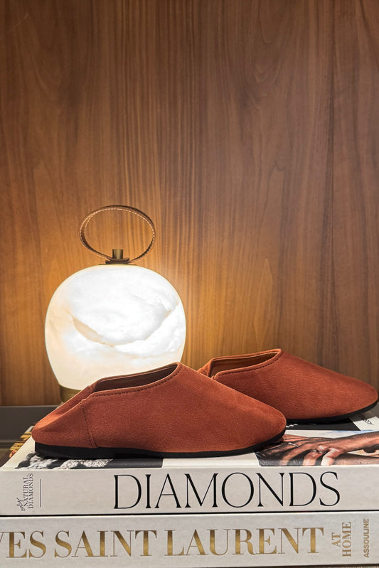 Suede Brick Babouche